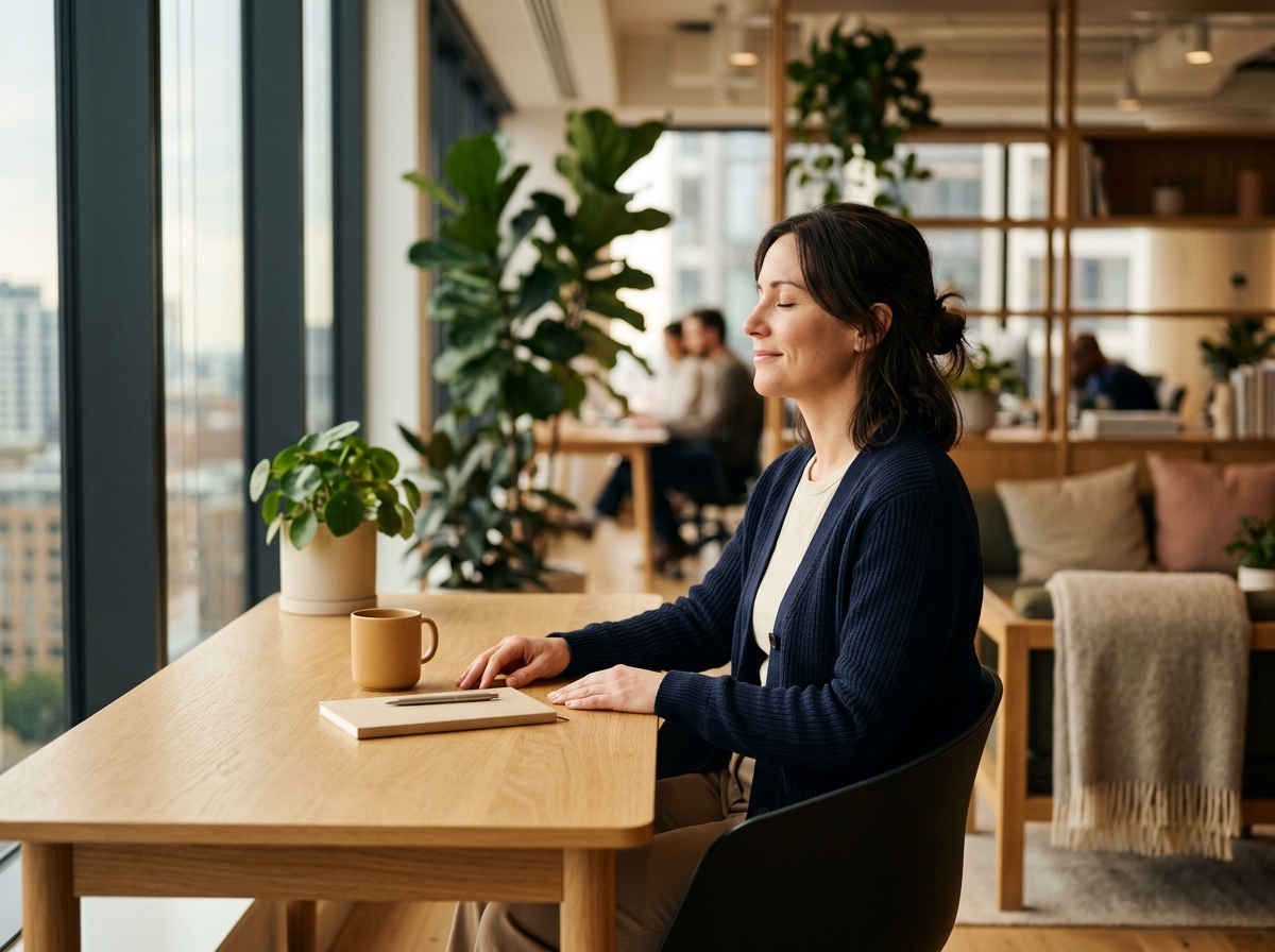 Live sesja online — pracownik na home office, Feel it